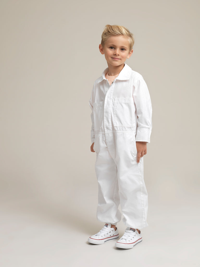Kids' White Shirtweight Boilersuit