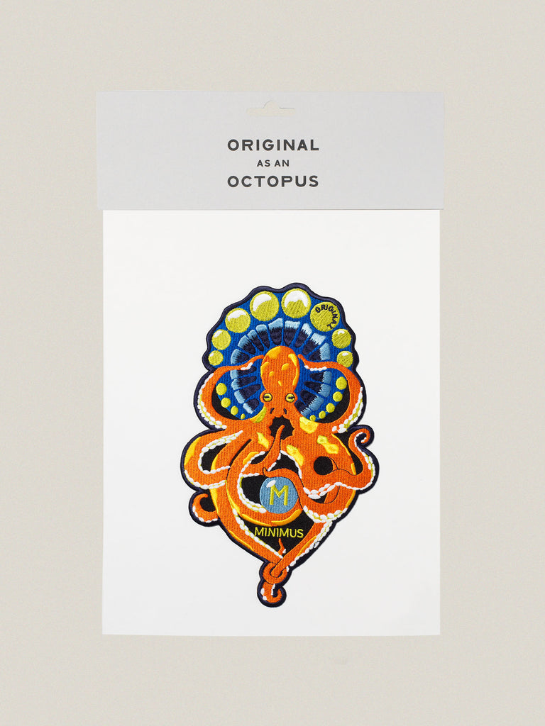 Large iron-on embroidered badge: Original Octopus