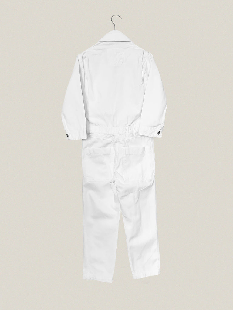Pre-Loved White Twill Boilersuit Age 5-7 MINIMUS