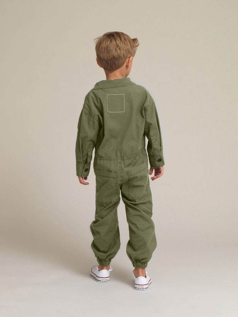 Toddlers' Khaki Shirtweight Boilersuit