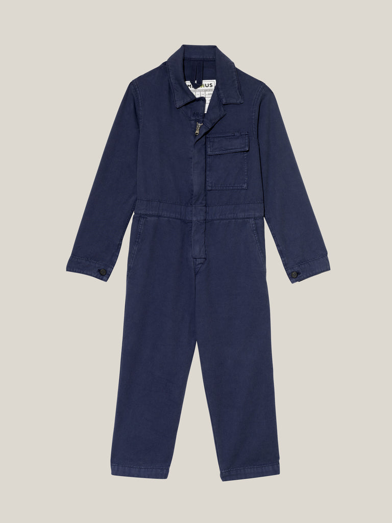 Toddlers' Blue Twill Boilersuit