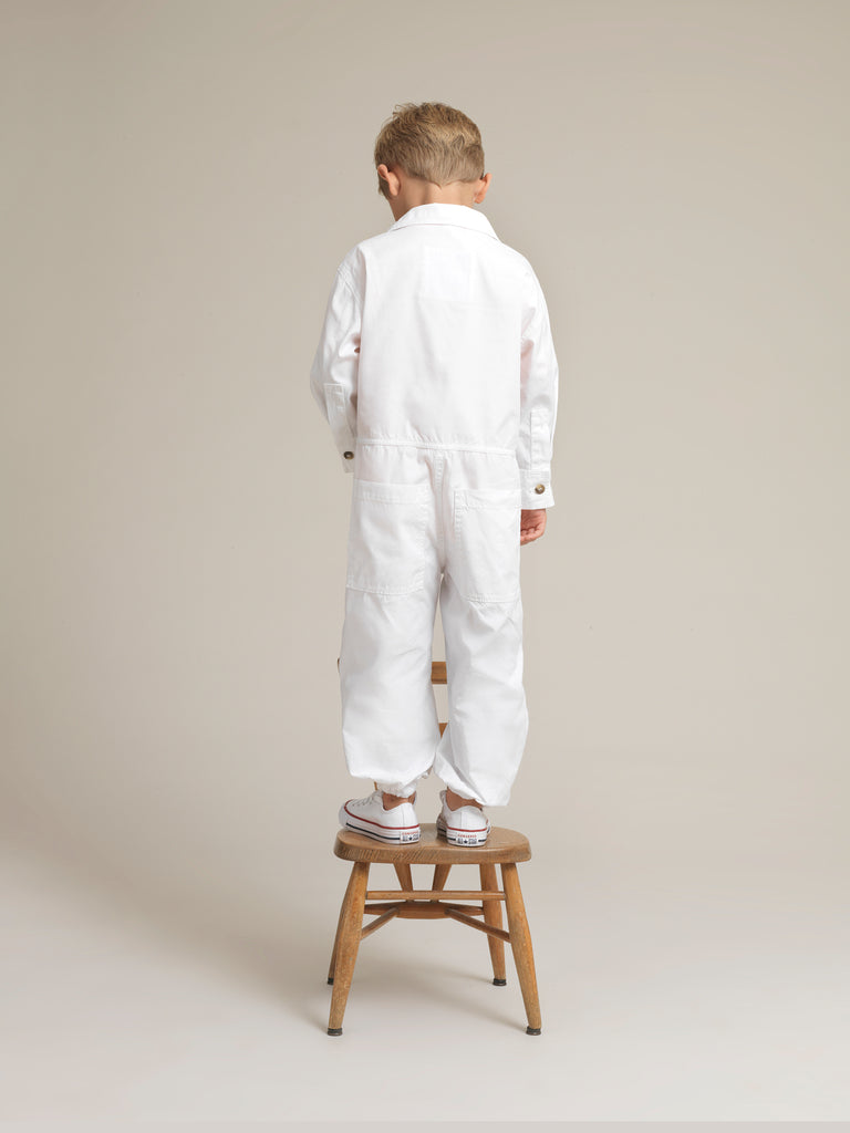Toddlers' White Shirtweight Boilersuit