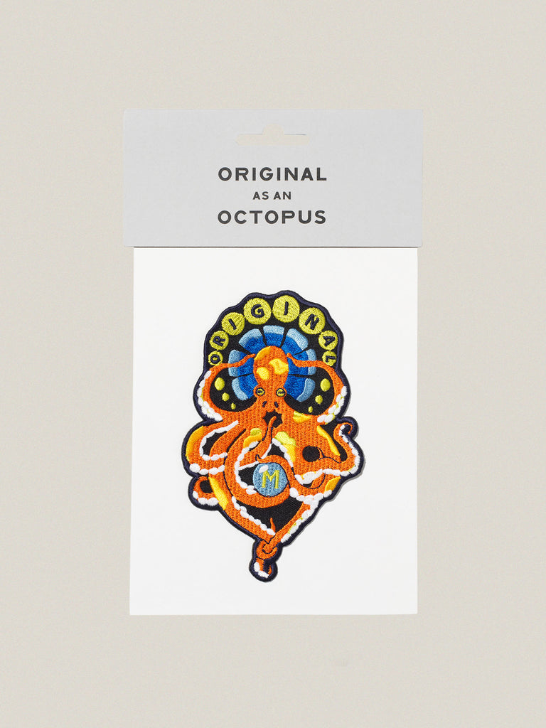 Small iron-on embroidered badge: Original Octopus