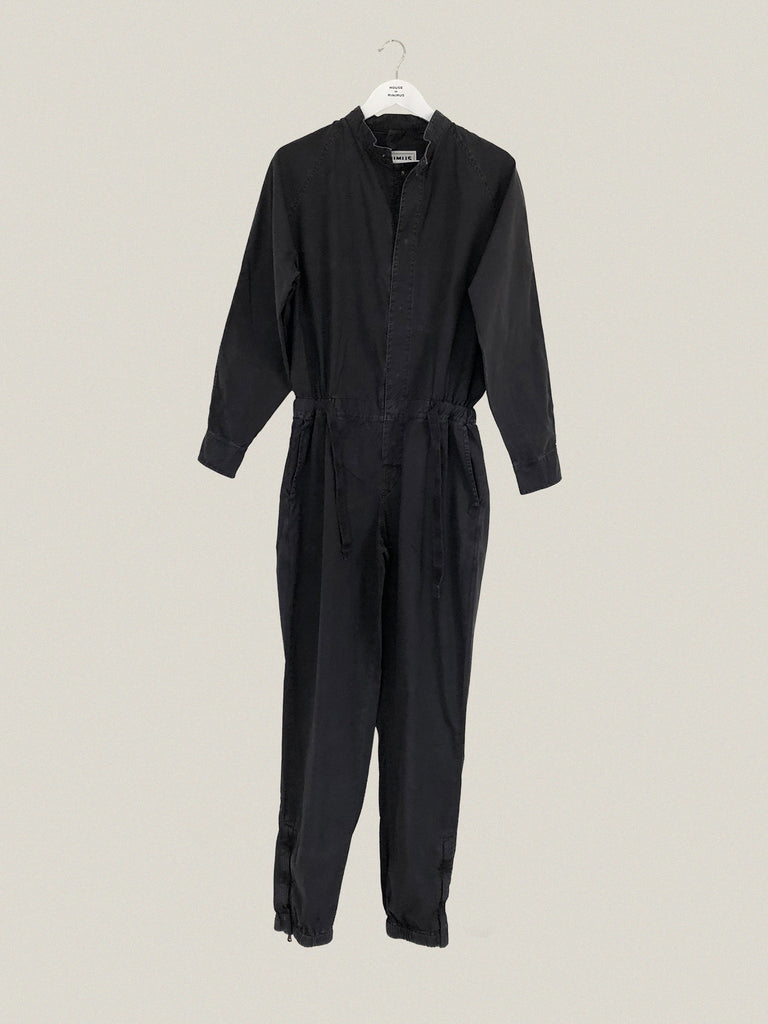 Pre-Loved Women's Black Shirtweight Boilersuit size 10