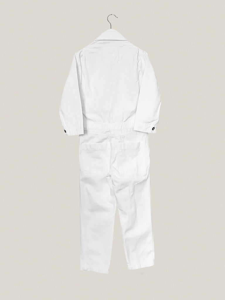 Pre-Loved White Twill Boilersuit Age 5-7