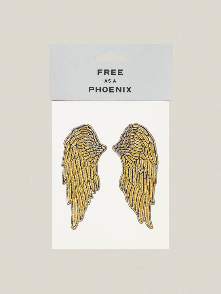 Small iron-on embroidered badge: Free Phoenix