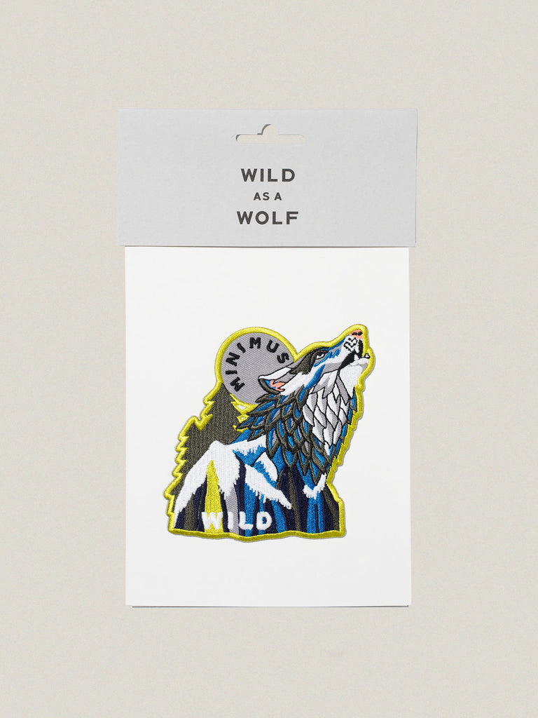 Small Iron-on Embroidered Badge: Wild Wolf